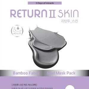 5 Days of Miracle Return II Skin Mud Mask '5 Pack' Bamboo Sheet Korean Skin Care